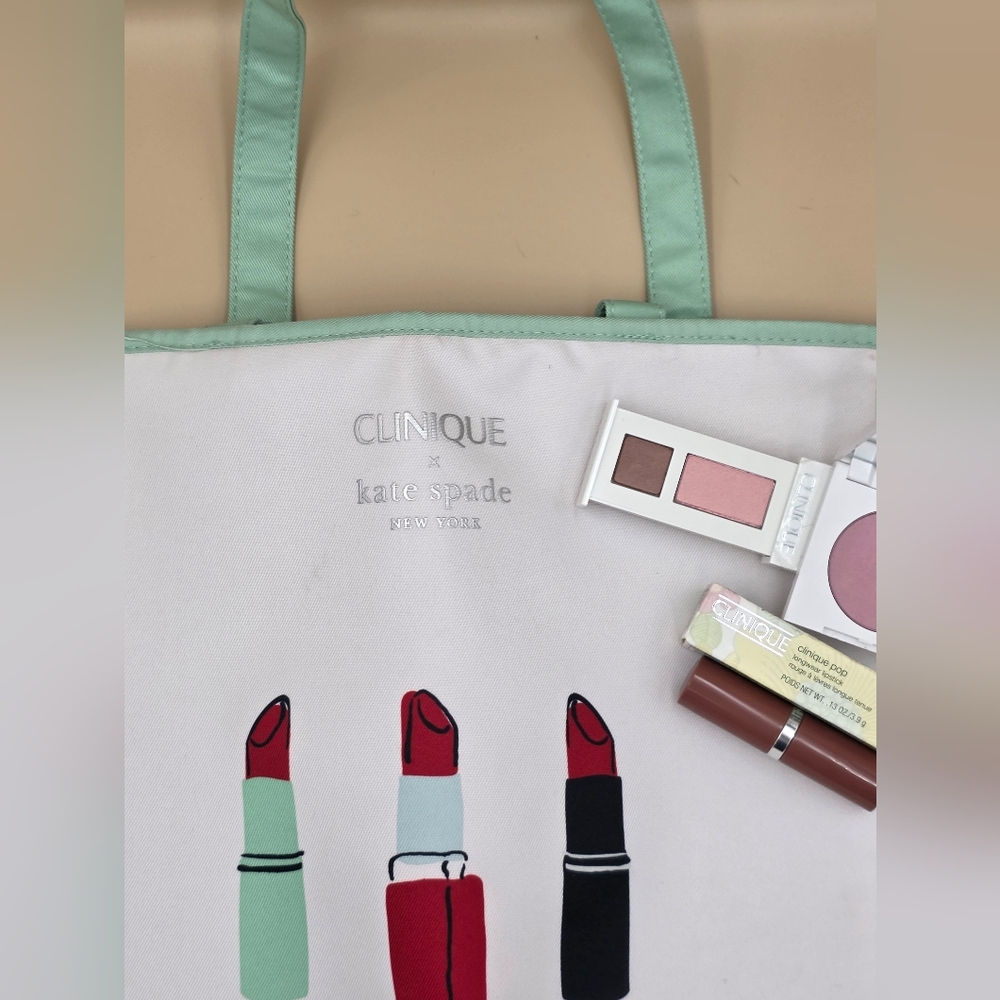 NWT Clinique x Kate Spade Tote Bag With Make Up